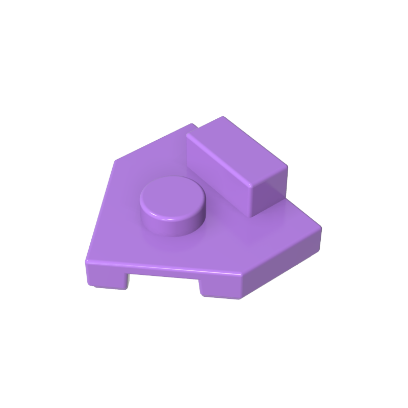 Plate Special 2 x 2 Wedge, Center Stud, 1 x 1/2 Raised Tab - Color ID 62