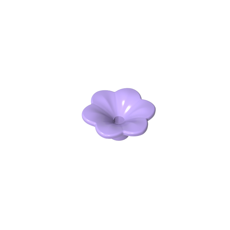 Plant, Outdoor Accessory Kit, Flower with 6 Rounded Petals and Pin