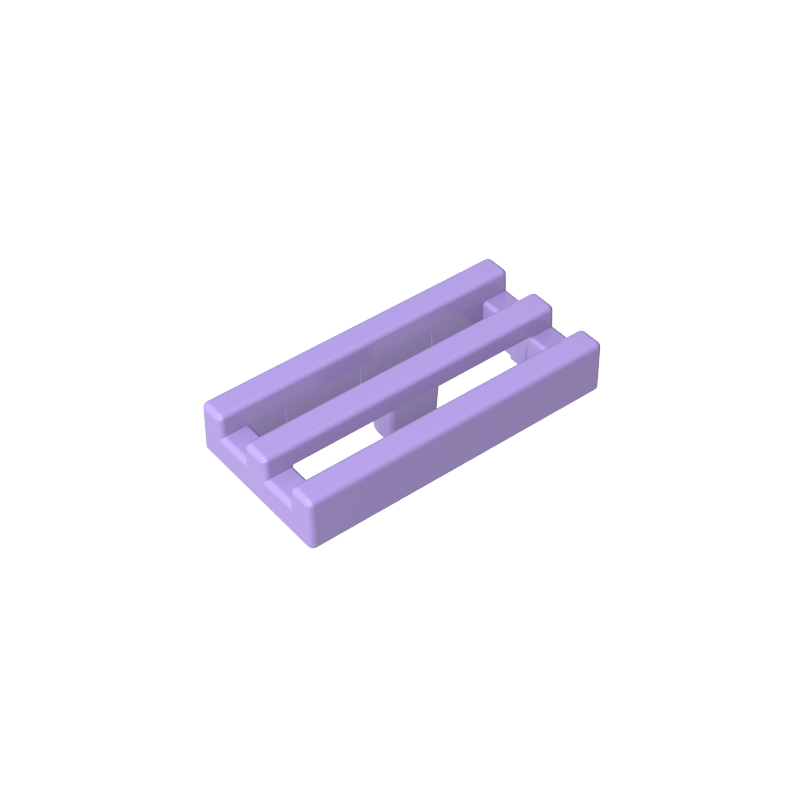 Tile Special 1 x 2 Grille with Bottom Groove