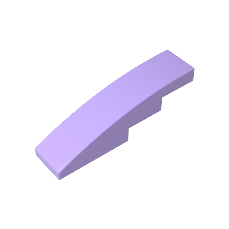 Slope Curved 4 x 1 No Studs [Stud Holder with Symmetric Ridges]