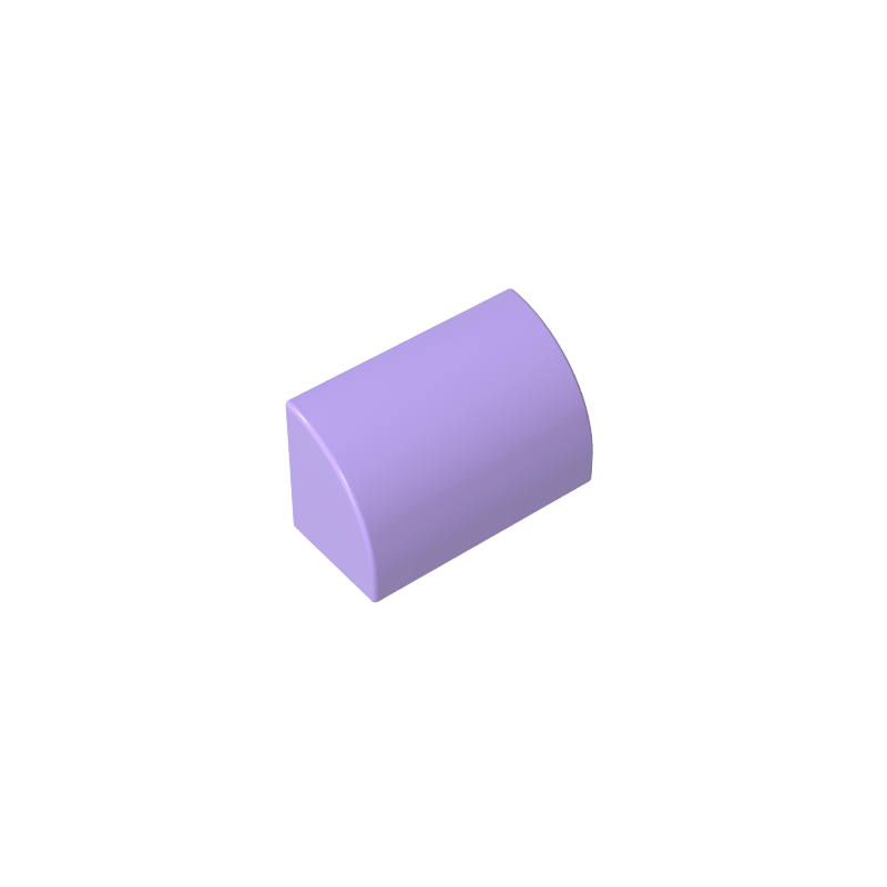 Brick Curved 1 x 2 x 1 No Studs - Color ID 63