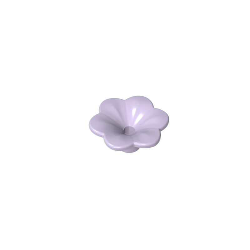 Plant, Outdoor Accessory Kit, Flower with 6 Rounded Petals and Pin