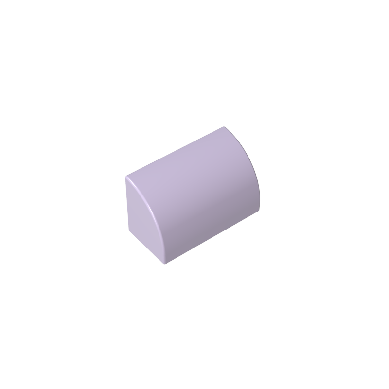 Brick Curved 1 x 2 x 1 No Studs - Color ID 64