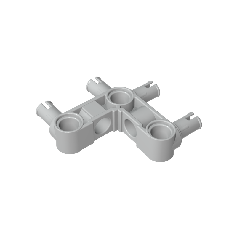 Technic Pin Connector Hub Perpendicular 3 x 3 Bent with 4 Pins (Pin Ridges Across Part)