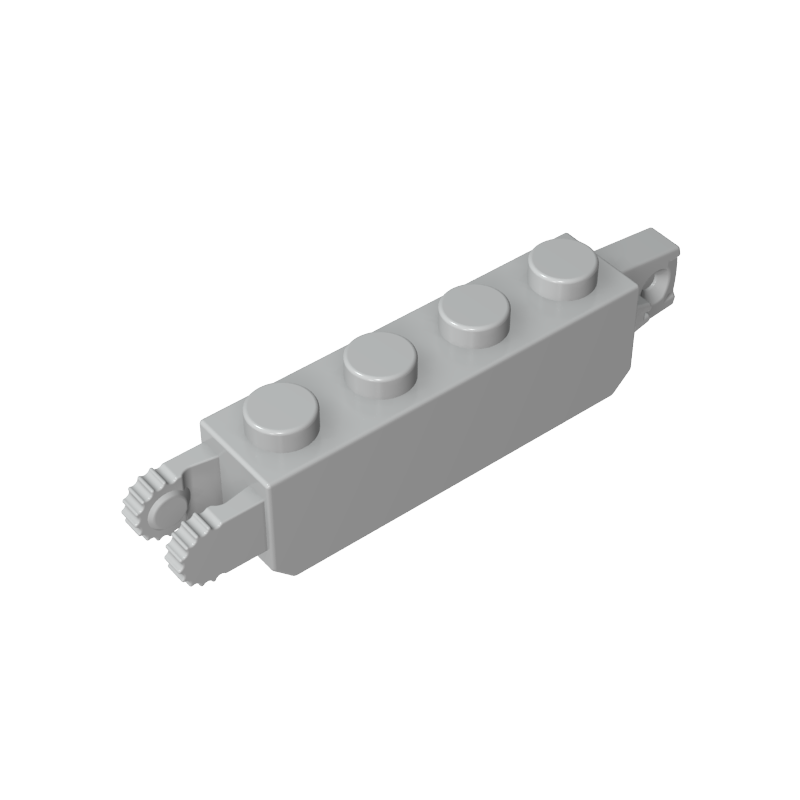 Hinge Brick 1 x 4 Locking with 1 Finger Vertical End and 2 Fingers Vertical End, 9 Teeth