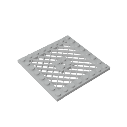Plate Special 8 x 8 with Grille [Hole in Center]