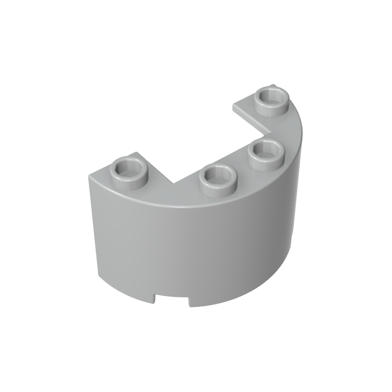 Cylinder Half 2 x 4 x 2 with 1 x 2 Cutout
