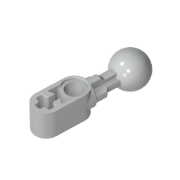 Beam 1 x 2 with Ball Joint Straight, Smooth Ball