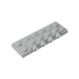 Plate Special 2 x 6 x 2/3 with 4 Studs on Side, 1 Support Wall on Bottom