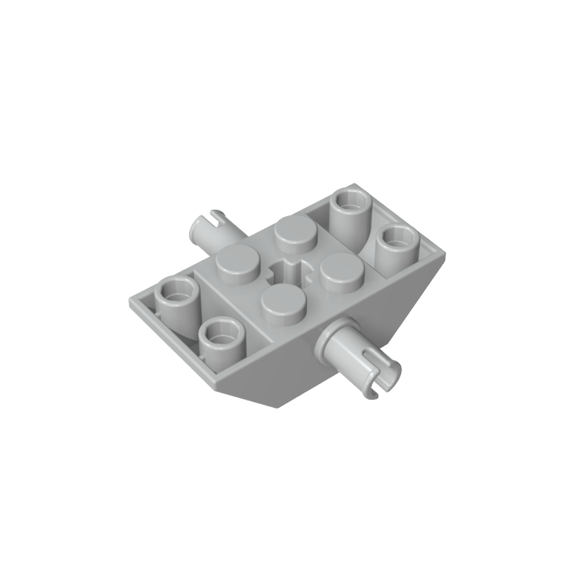 Slope Inverted 45° 4 x 2 Double with Pins and Axle Hole Type 2 [X Opening]