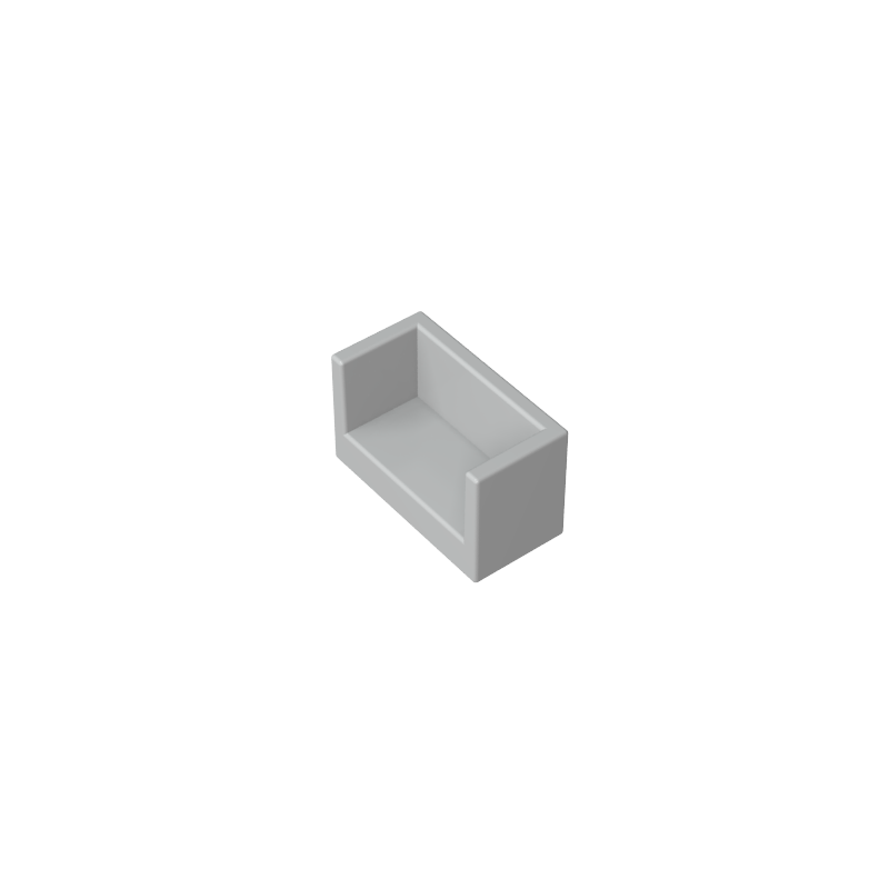 Panel 1 x 2 x 1 with Rounded Corners and 2 Sides