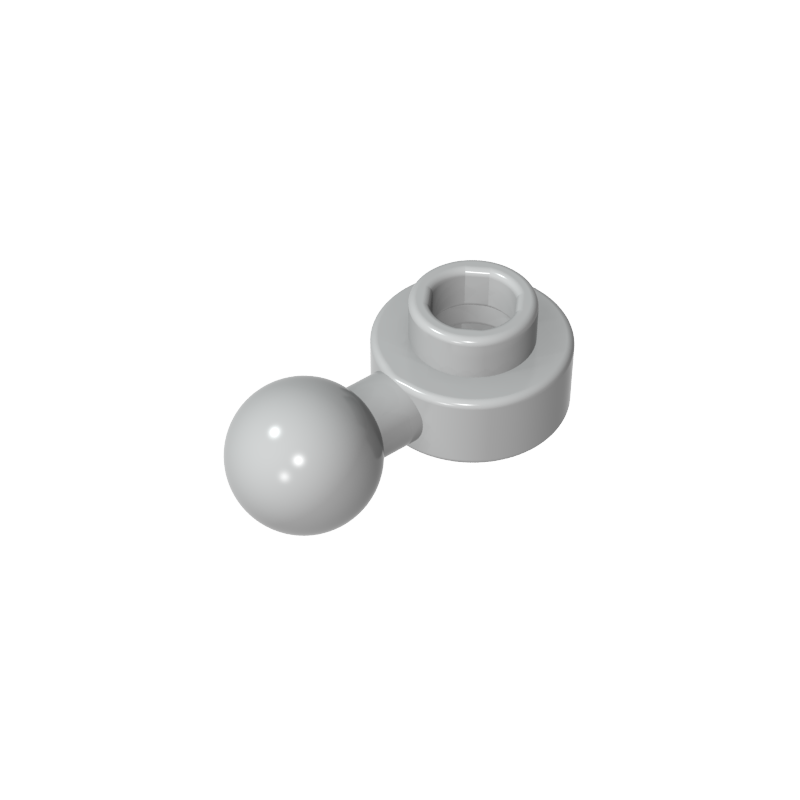 Plate, Round 1 x 1 with Towball [Undetermined Hole Type]