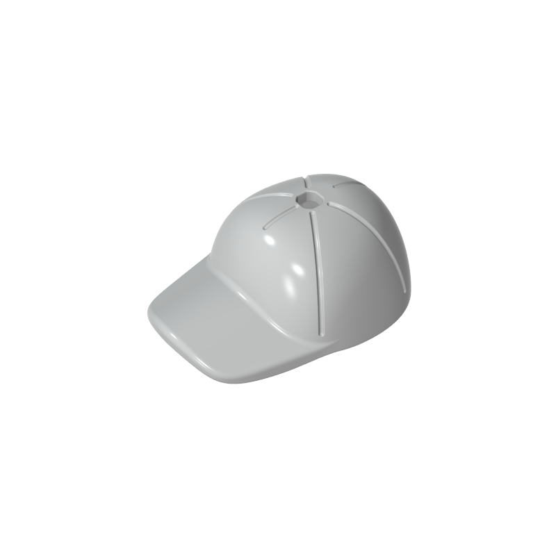 Hat / Cap Short Curved Bill with Seams and Hole on Top