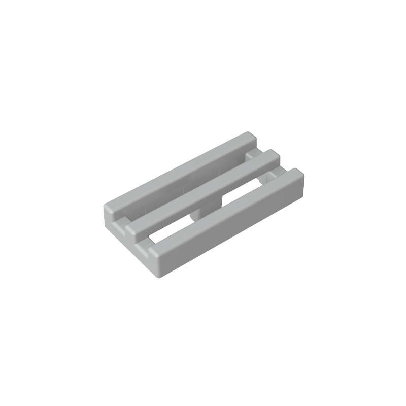 Tile Special 1 x 2 Grille with Bottom Groove