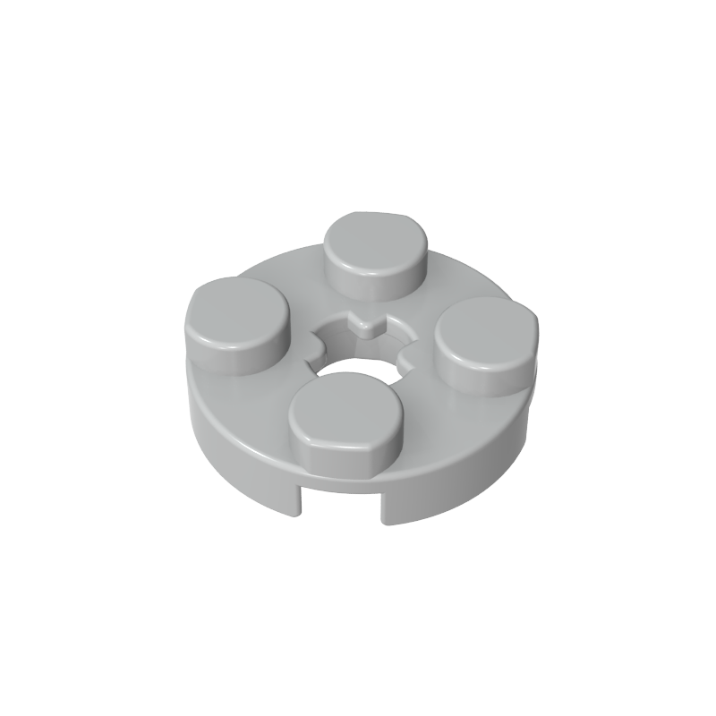 Plate Round 2 x 2 with Axle Hole Type 1 (+ Opening)
