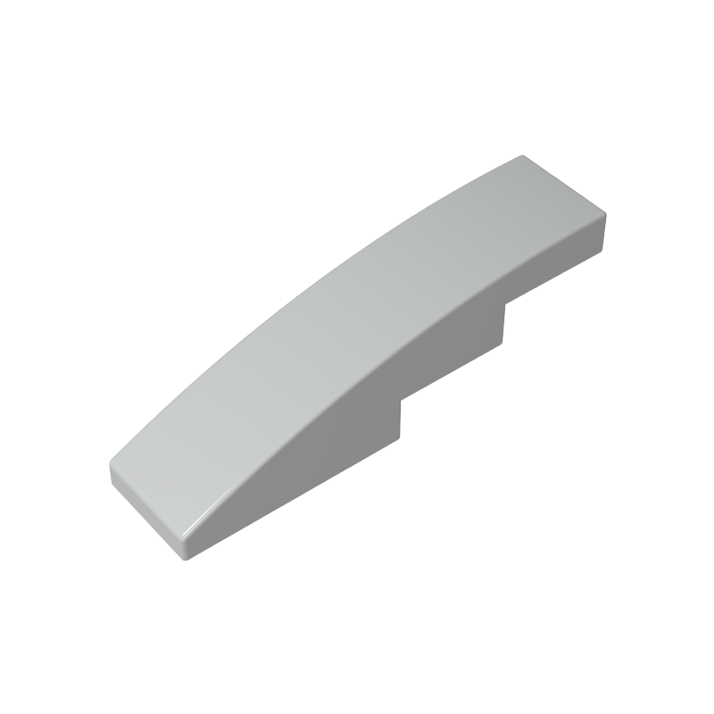 Slope Curved 4 x 1 No Studs [Stud Holder with Symmetric Ridges]