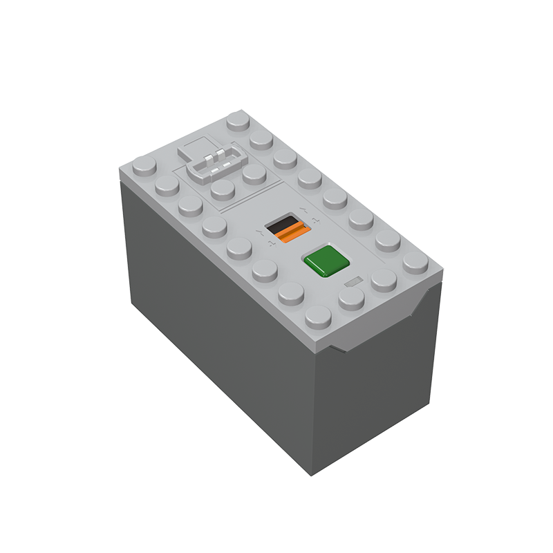 Battery Box, Power Functions, with Dark Bluish Gray Bottom [Non-Rechargeable] — GoBricks compatible brick
