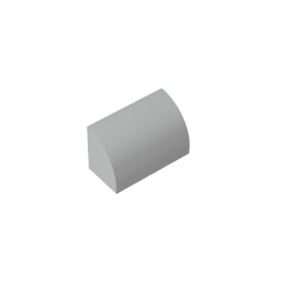 Brick Curved 1 x 2 x 1 No Studs - Color ID 71