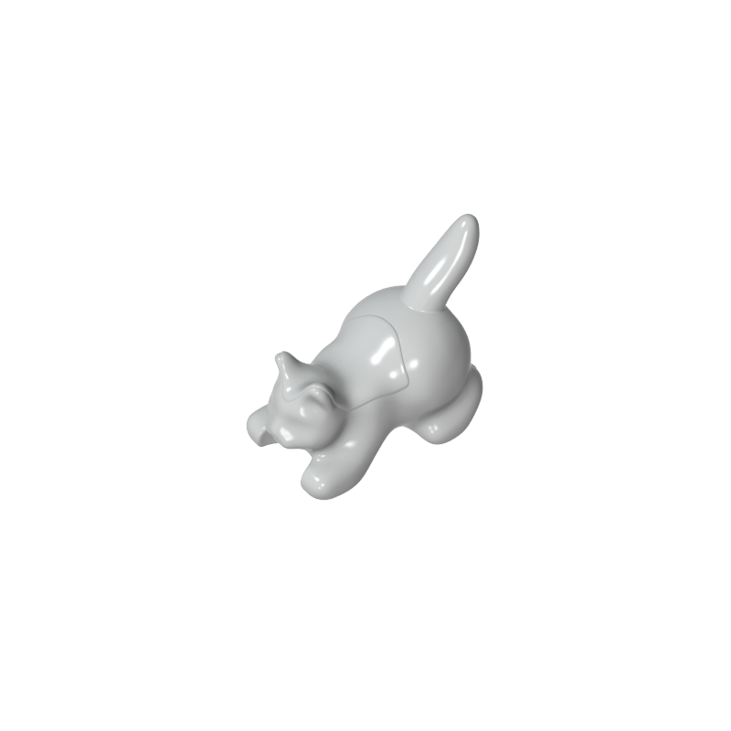 Animal, Cat, Kitten Crouching [Plain] - Color ID 71