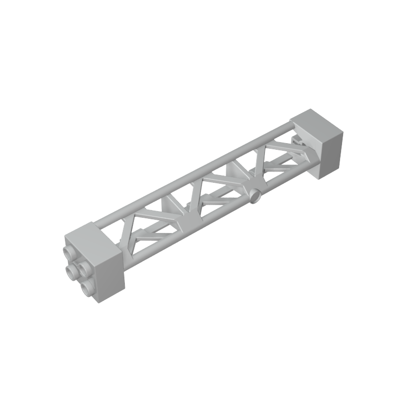 Support 2 x 2 x 10 Girder Triangular Vertical - Type 3 - Axle Hole, 3 Posts