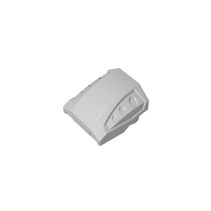 Slope Curved 2 x 2 No Studs - 3 Recessed Side Ports