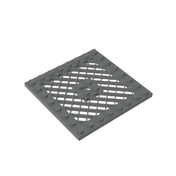 Plate Special 8 x 8 with Grille [Hole in Center]