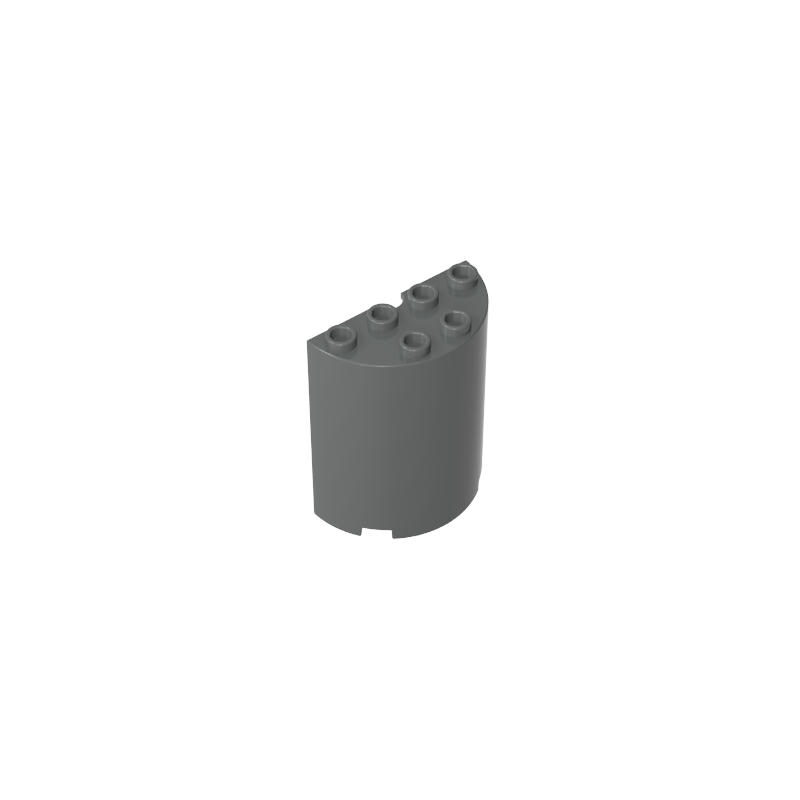 Cylinder Half 2 x 4 x 4