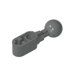 Beam 1 x 2 with Ball Joint Straight, Smooth Ball