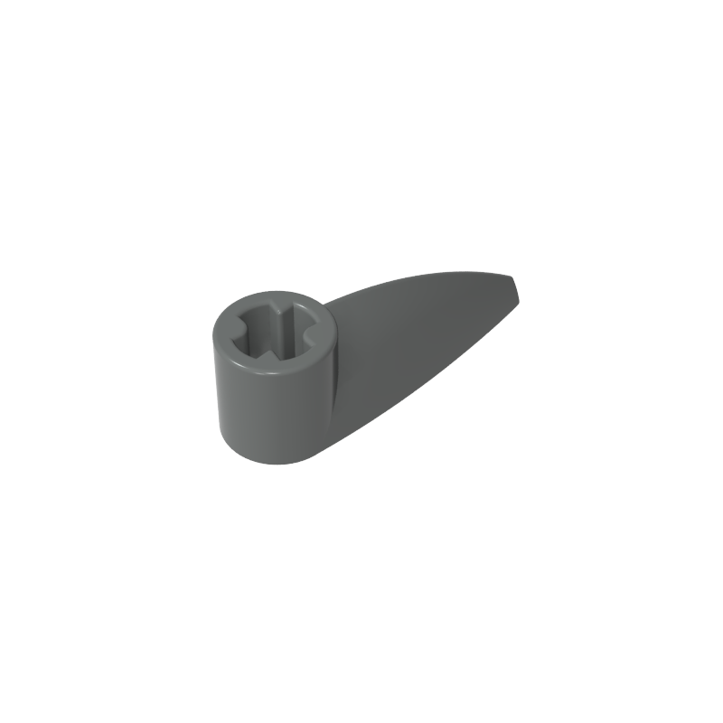 Technic Tooth 1 x 3 with Axle Hole [Rounded Underside]