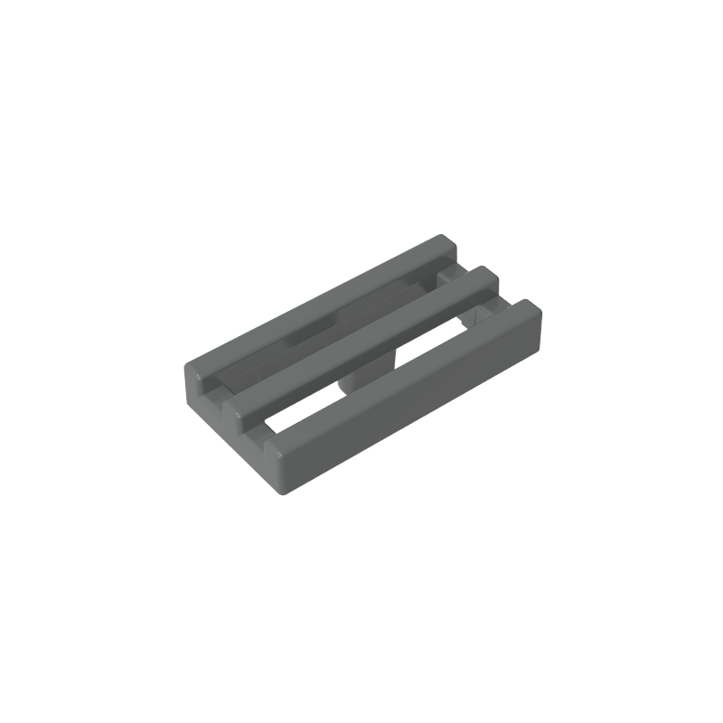 Tile Special 1 x 2 Grille with Bottom Groove