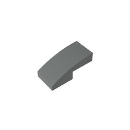 Slope Curved 2 x 1 No Studs [1/2 Bow]