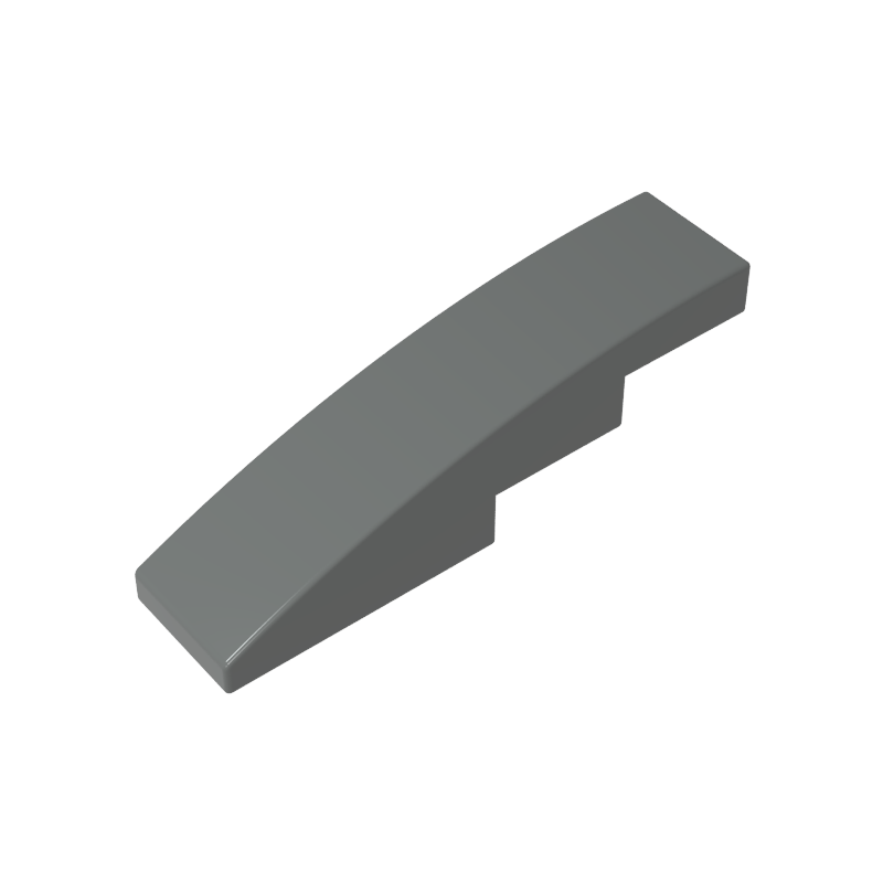 Slope Curved 4 x 1 No Studs [Stud Holder with Symmetric Ridges]