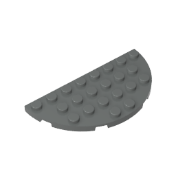 Plate Round Half 4 x 8