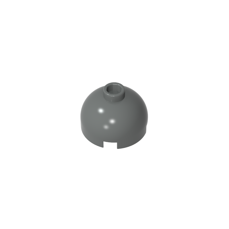Brick Round 2 x 2 Dome Top - Hollow Stud with Bottom Axle Holder x Shape + Orientation