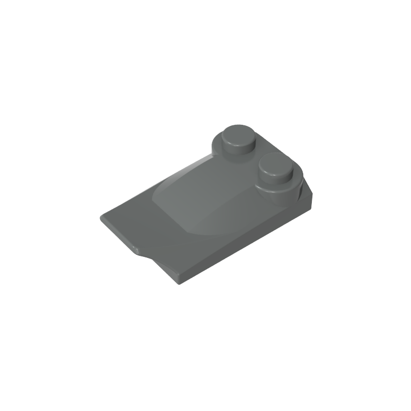 Wedge Curved 2 x 3 x 2/3 Two Studs, Wing End - Color ID 72