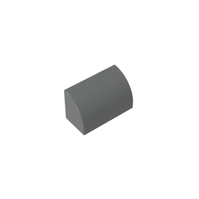Brick Curved 1 x 2 x 1 No Studs - Color ID 72