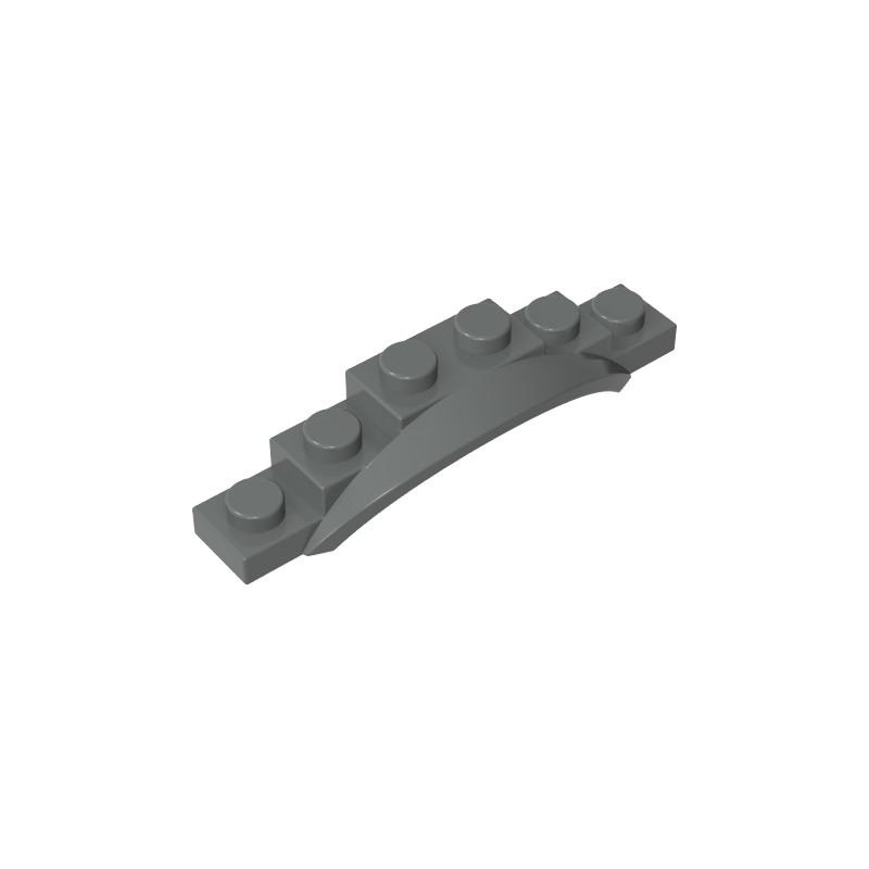 Wheel Arch, Mudguard, 1 1/2 x 6 x 1 [Arch Extended] — GoBricks compatible brick