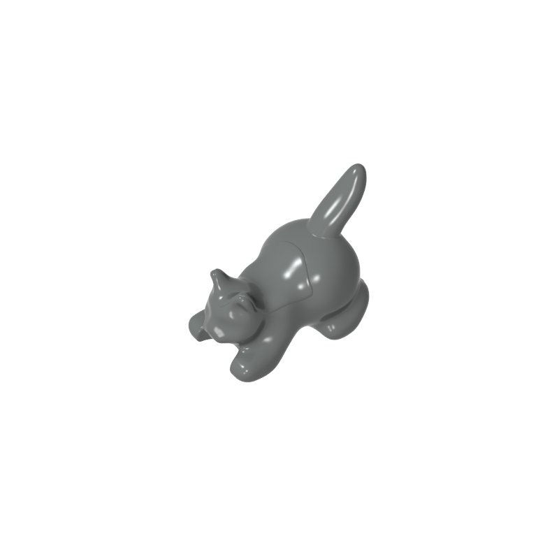 Animal, Cat, Kitten Crouching [Plain] - Color ID 72
