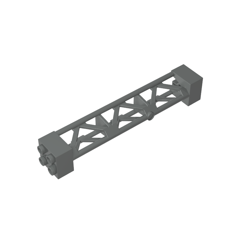 Support 2 x 2 x 10 Girder Triangular Vertical - Type 3 - Axle Hole, 3 Posts