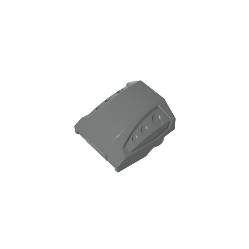 Slope Curved 2 x 2 No Studs - 3 Recessed Side Ports