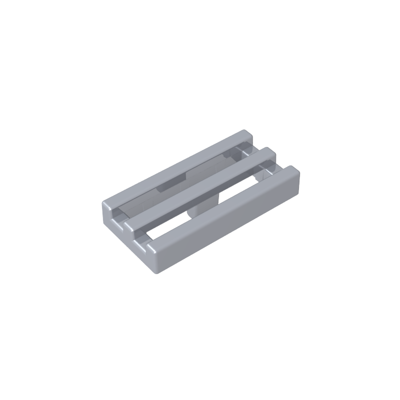 Tile Special 1 x 2 Grille with Bottom Groove
