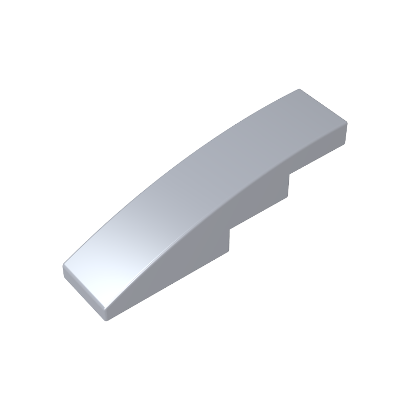 Slope Curved 4 x 1 No Studs [Stud Holder with Symmetric Ridges]
