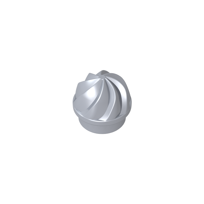 Plate Round 1 x 1 Swirled Top