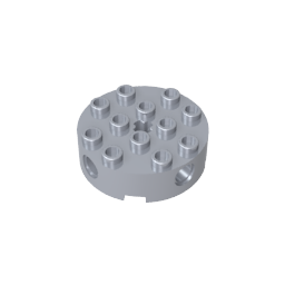 Brick Round 4 x 4 with 4 Side Pin Holes and Center Axle Hole