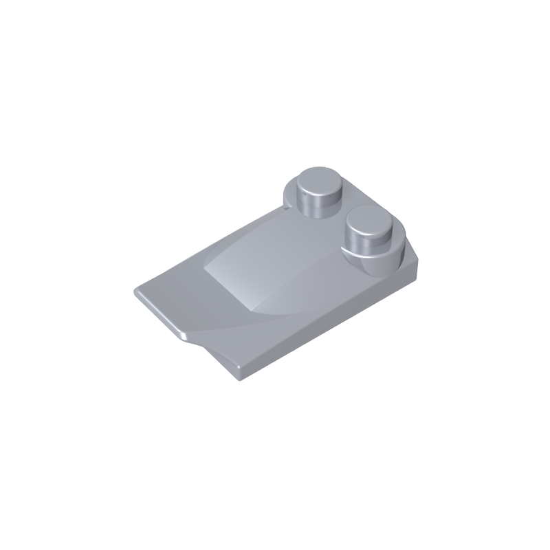 Wedge Curved 2 x 3 x 2/3 Two Studs, Wing End - Color ID 73