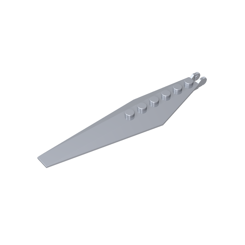 Hinge Plate 1 x 12 with Angled Side Extensions and Tapered Ends - Color ID 73