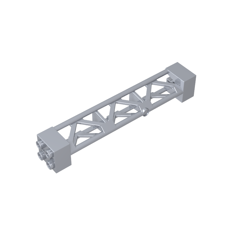 Support 2 x 2 x 10 Girder Triangular Vertical - Type 3 - Axle Hole, 3 Posts