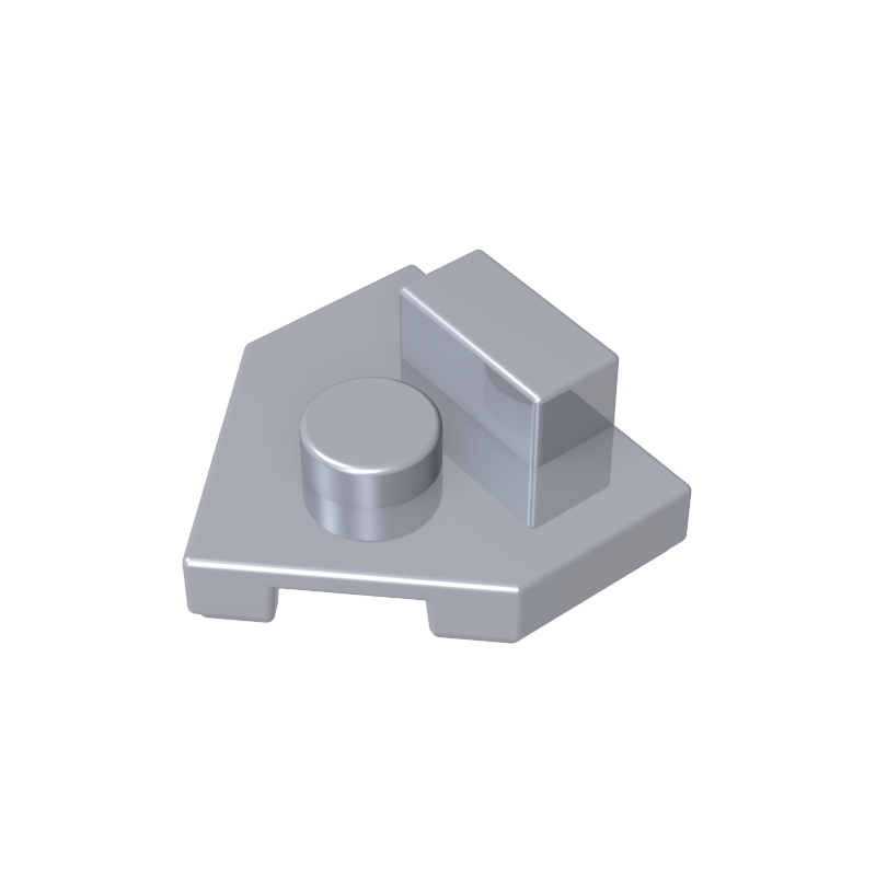 Plate Special 2 x 2 Wedge, Center Stud, 1 x 1/2 Raised Tab - Color ID 73