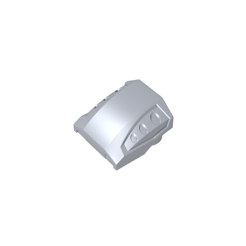 Slope Curved 2 x 2 No Studs - 3 Recessed Side Ports