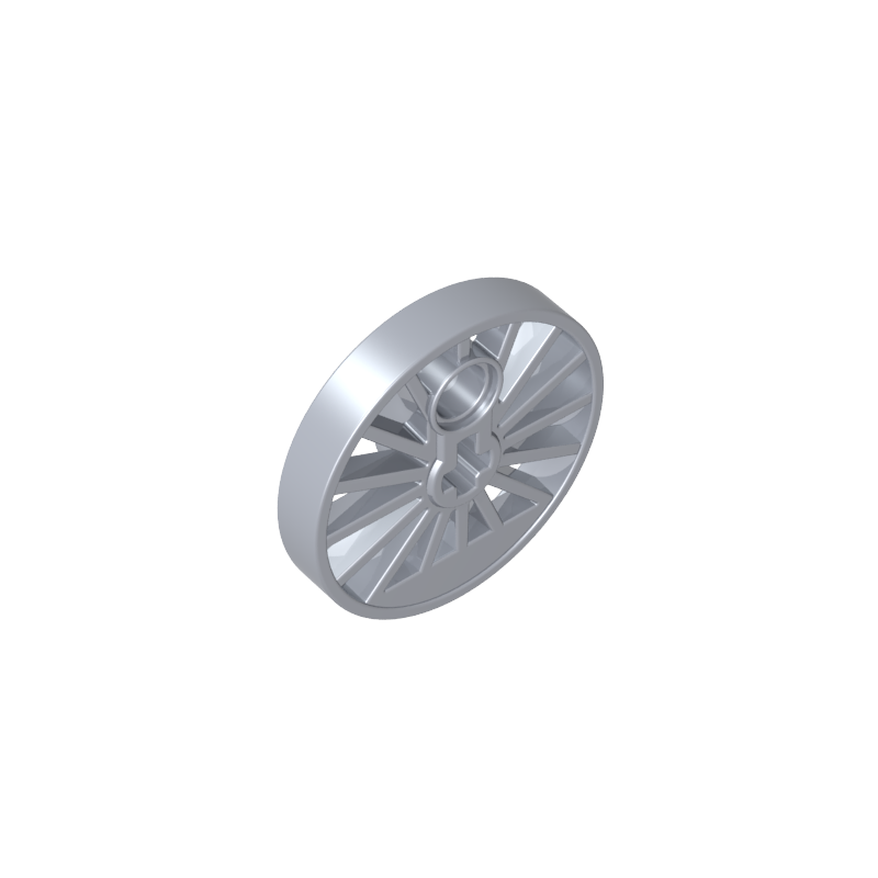 Train Wheel RC Train, Spoked with Technic Axle Hole and Counterweight, 30 mm diameter [Blind Driver]